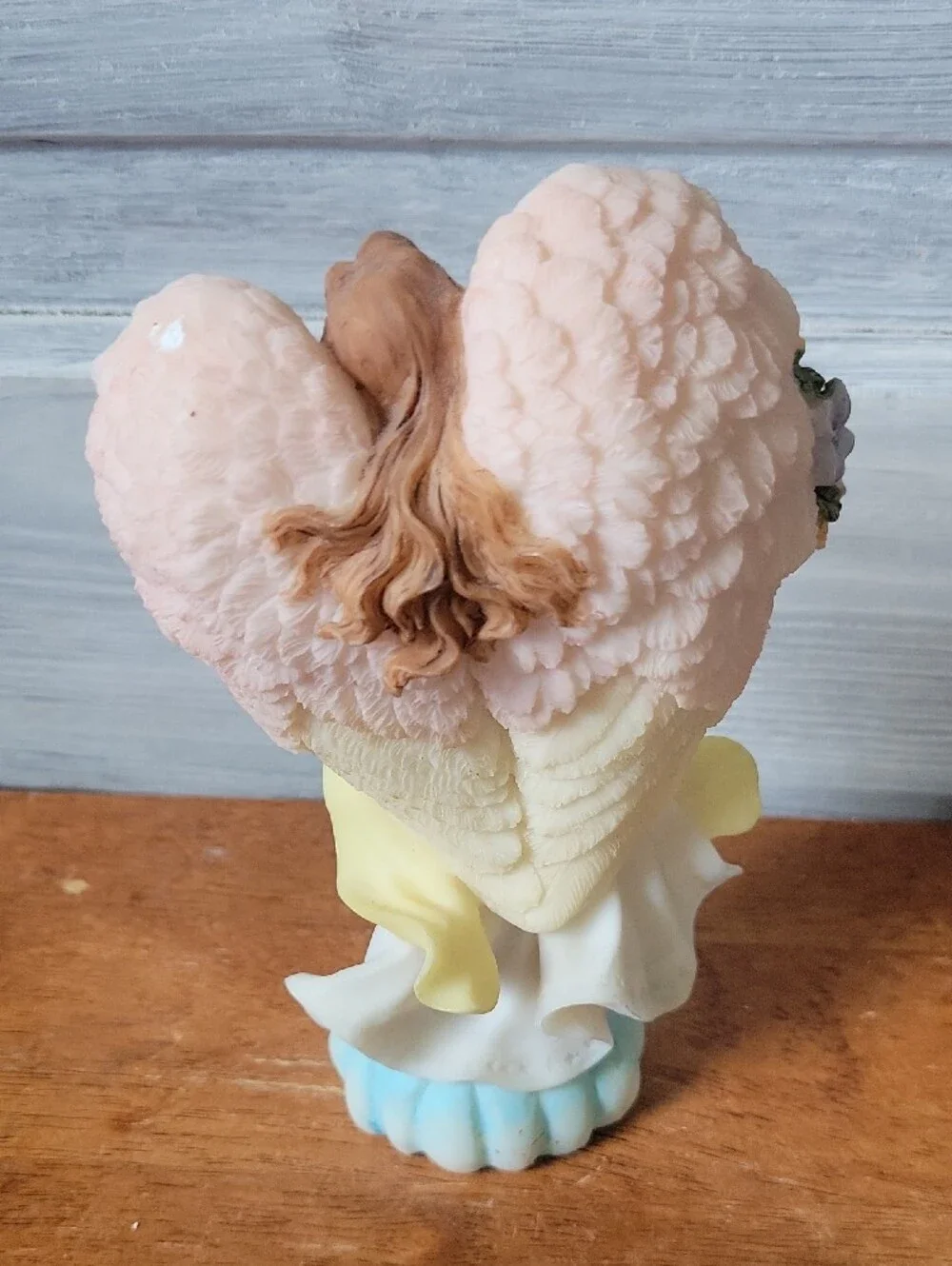 Hand-Painted Angel Figurine in Pastel Colors - Decorative Home Accent